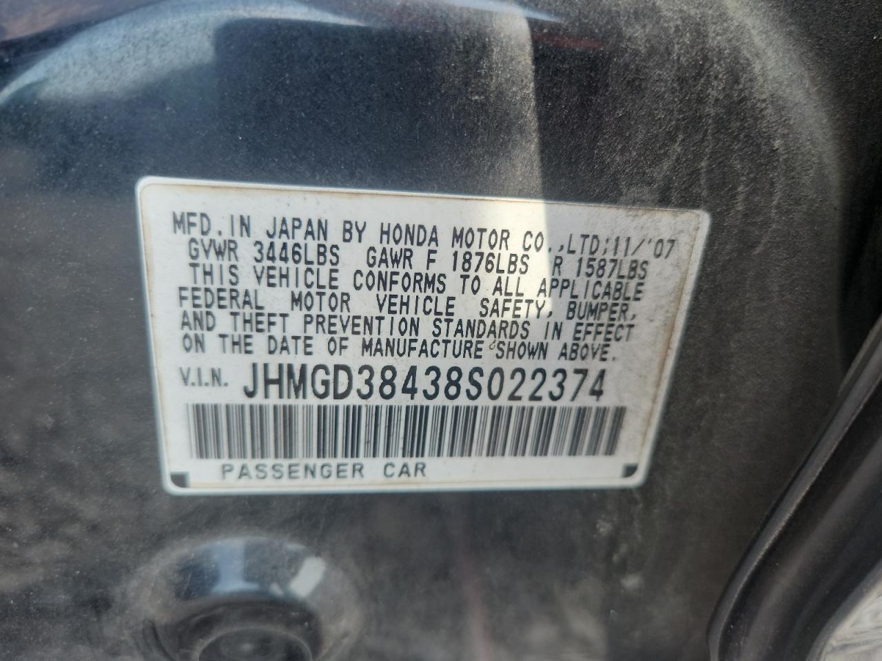 2008 HONDA FIT