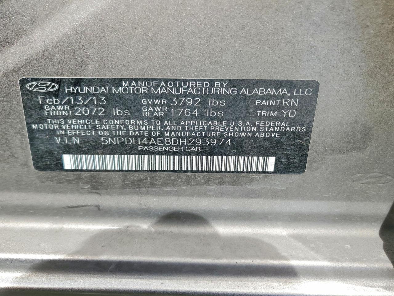 2013 HYUNDAI ELANTRA