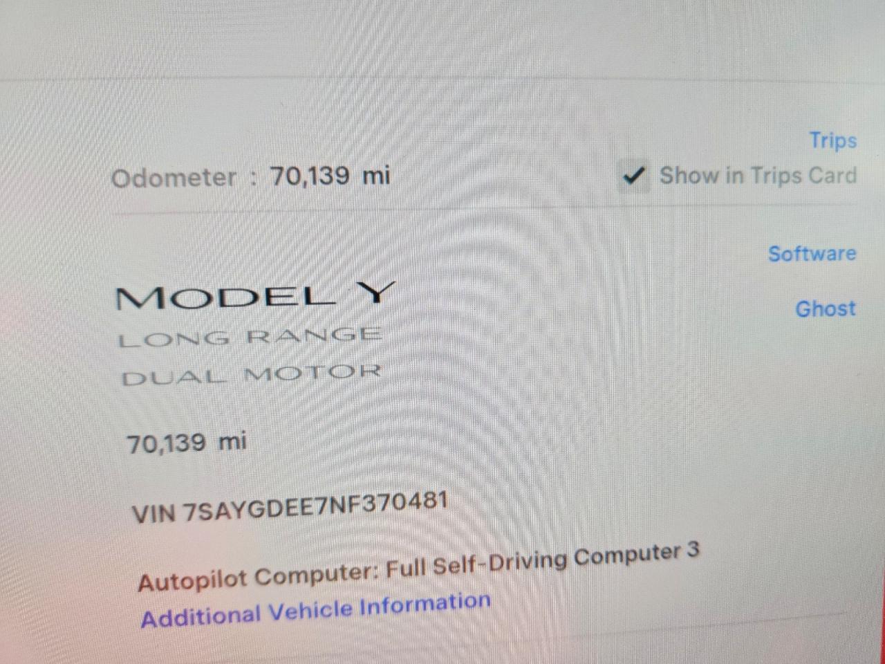 2022 TESLA MODEL Y