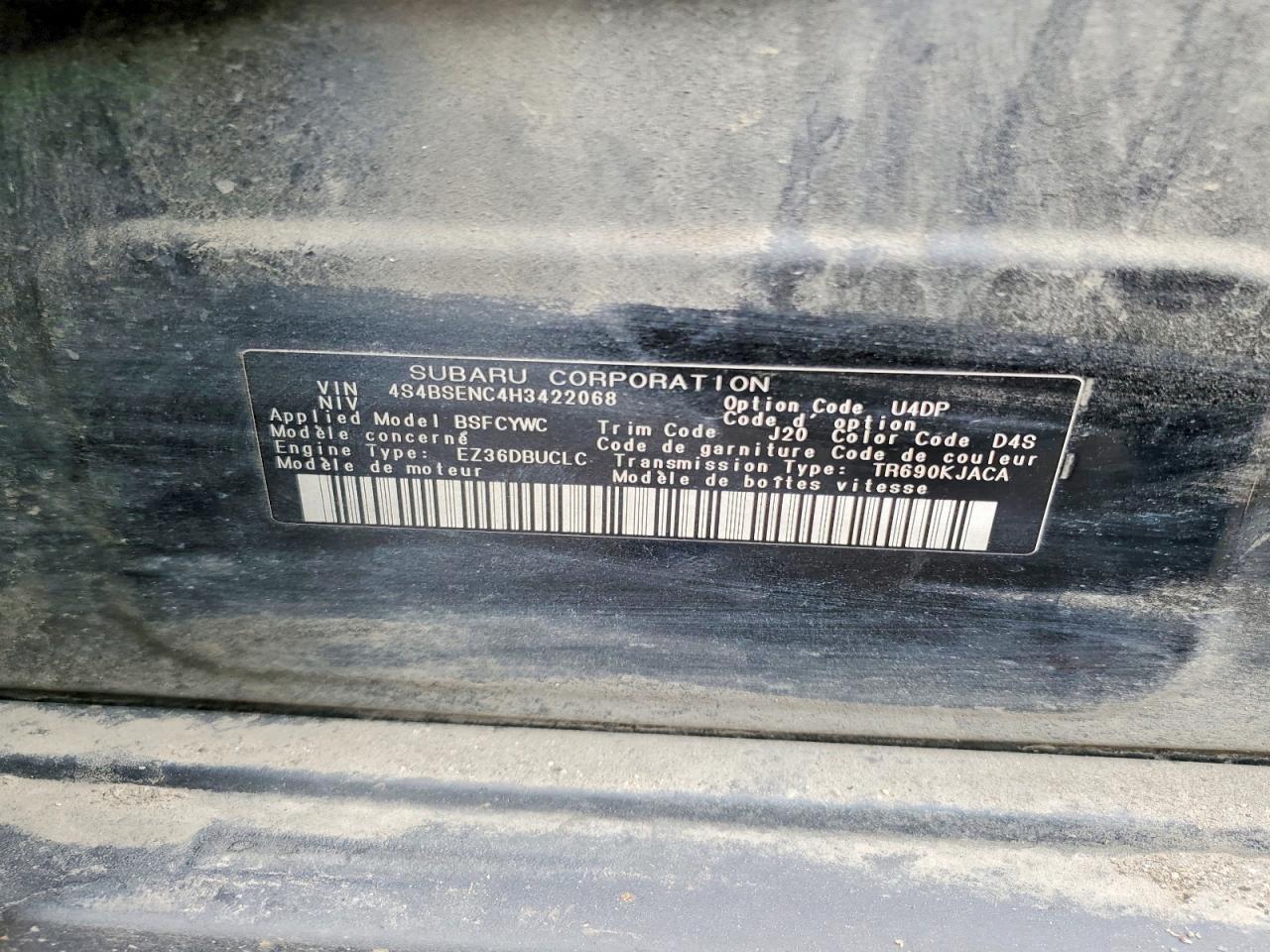 2017 SUBARU OUTBACK