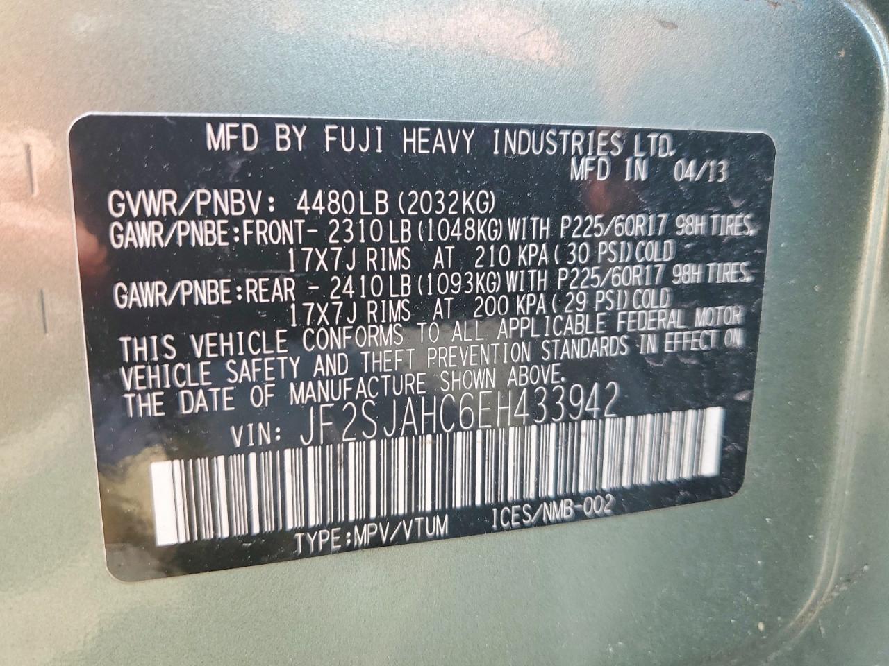 2014 SUBARU FORESTER