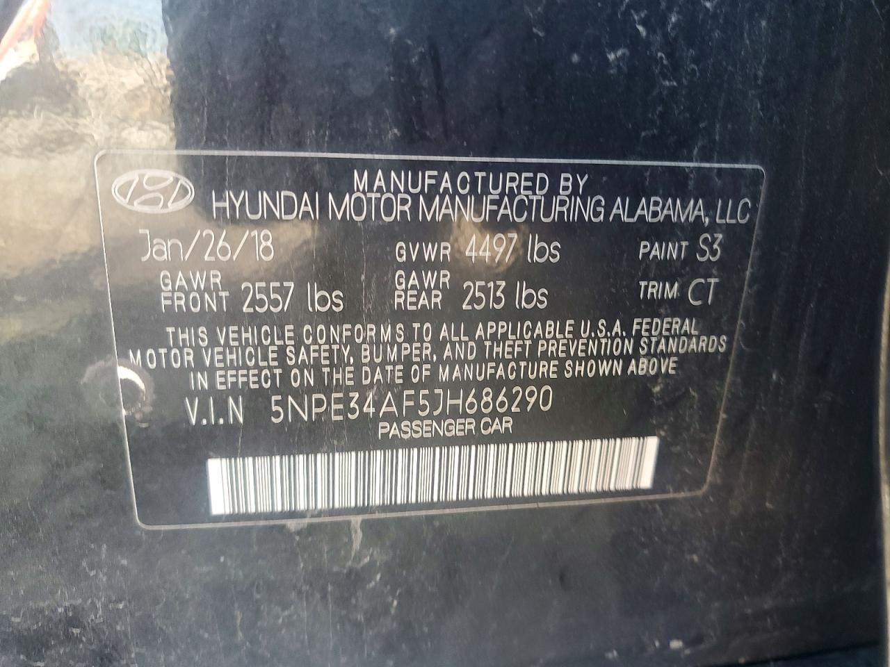 2018 HYUNDAI SONATA