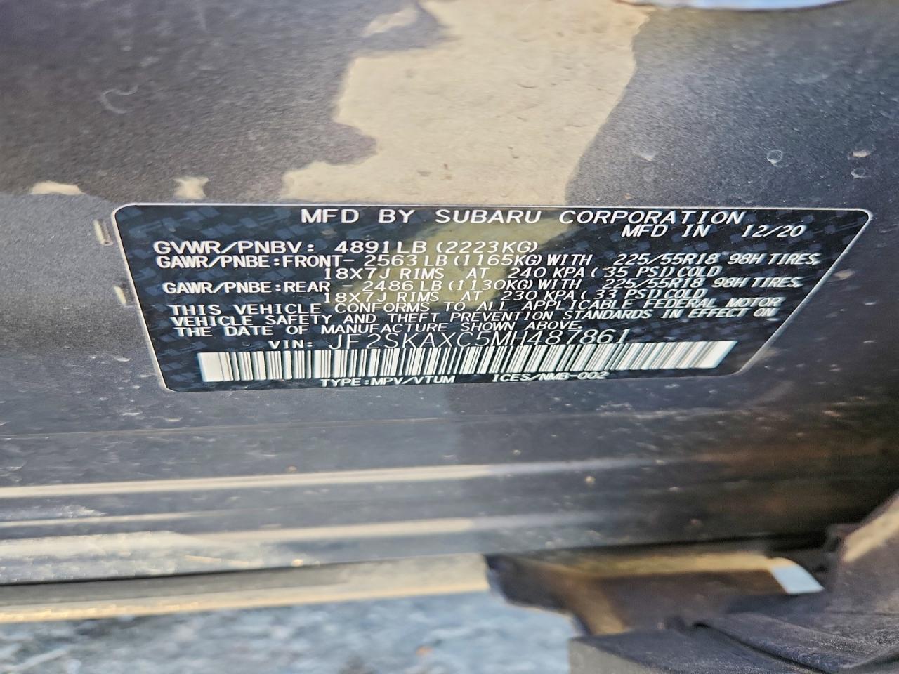 2021 SUBARU FORESTER