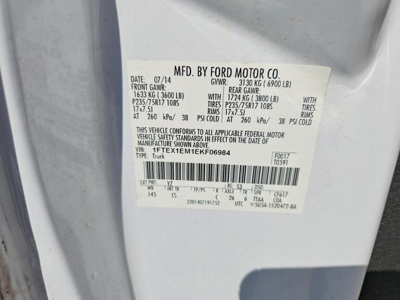 2014 FORD F150