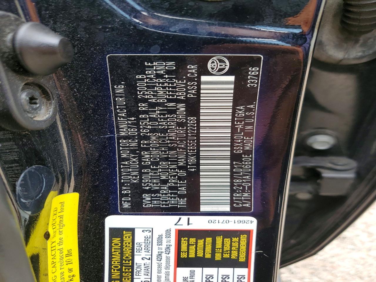2014 TOYOTA AVALON