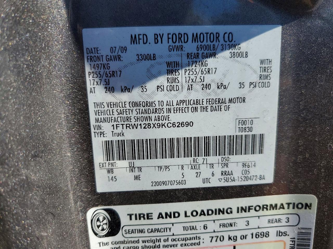 2009 FORD F150