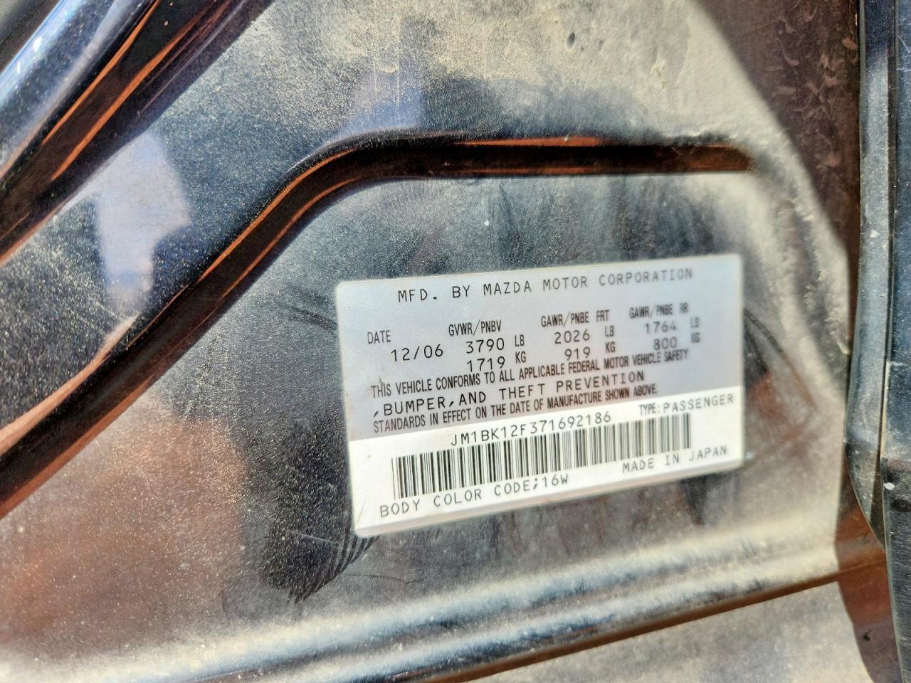 2007 MAZDA 3