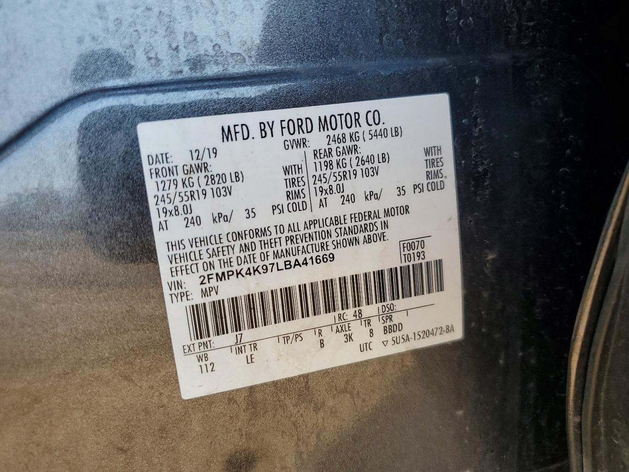 2020 FORD EDGE