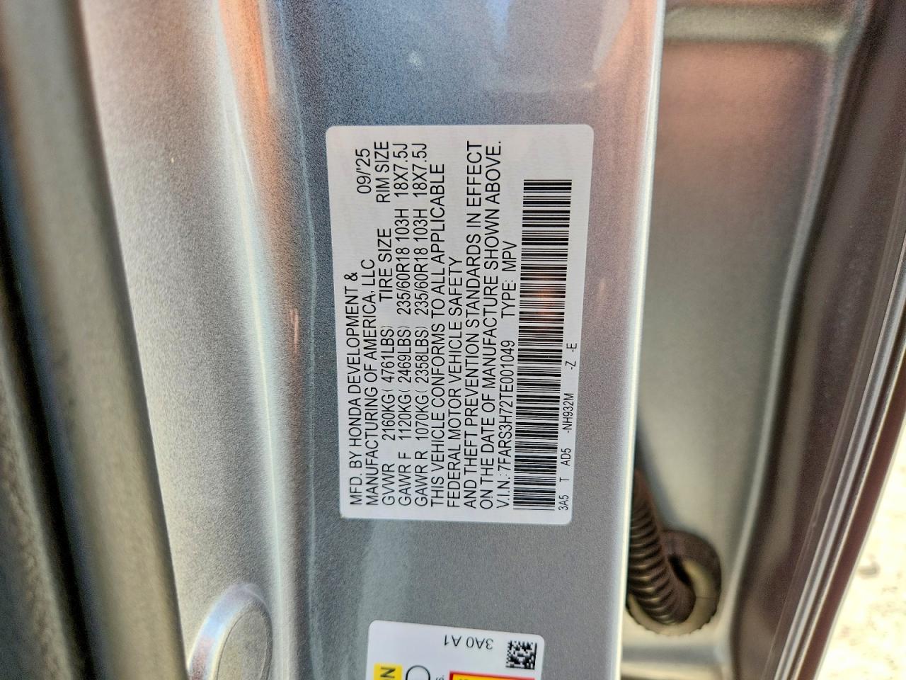2026 HONDA CRV