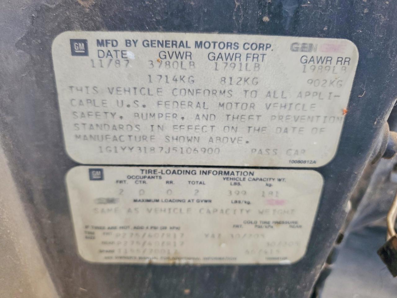 1988 CHEVROLET CORVETTE