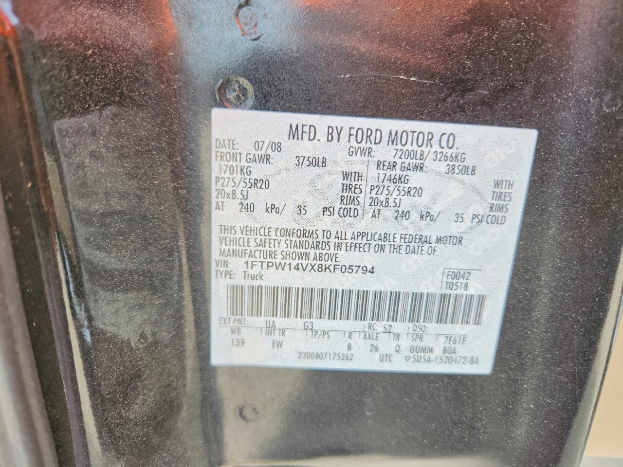2008 FORD F150