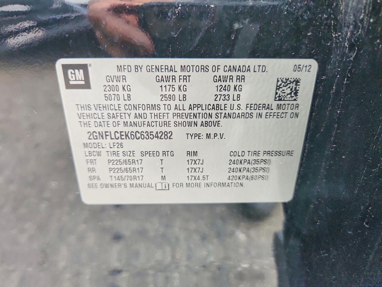 2012 CHEVROLET EQUINOX