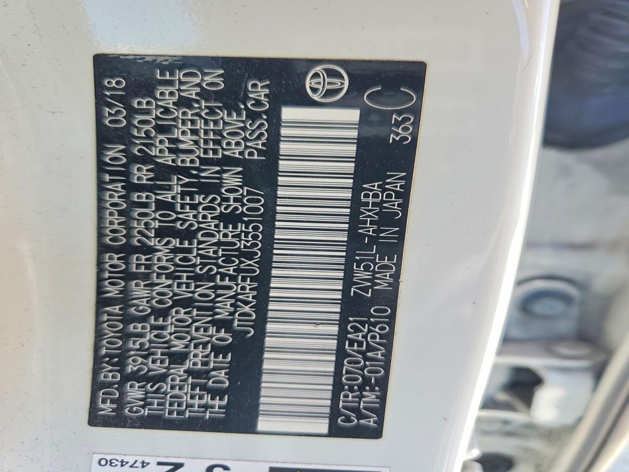 2018 TOYOTA PRIUS