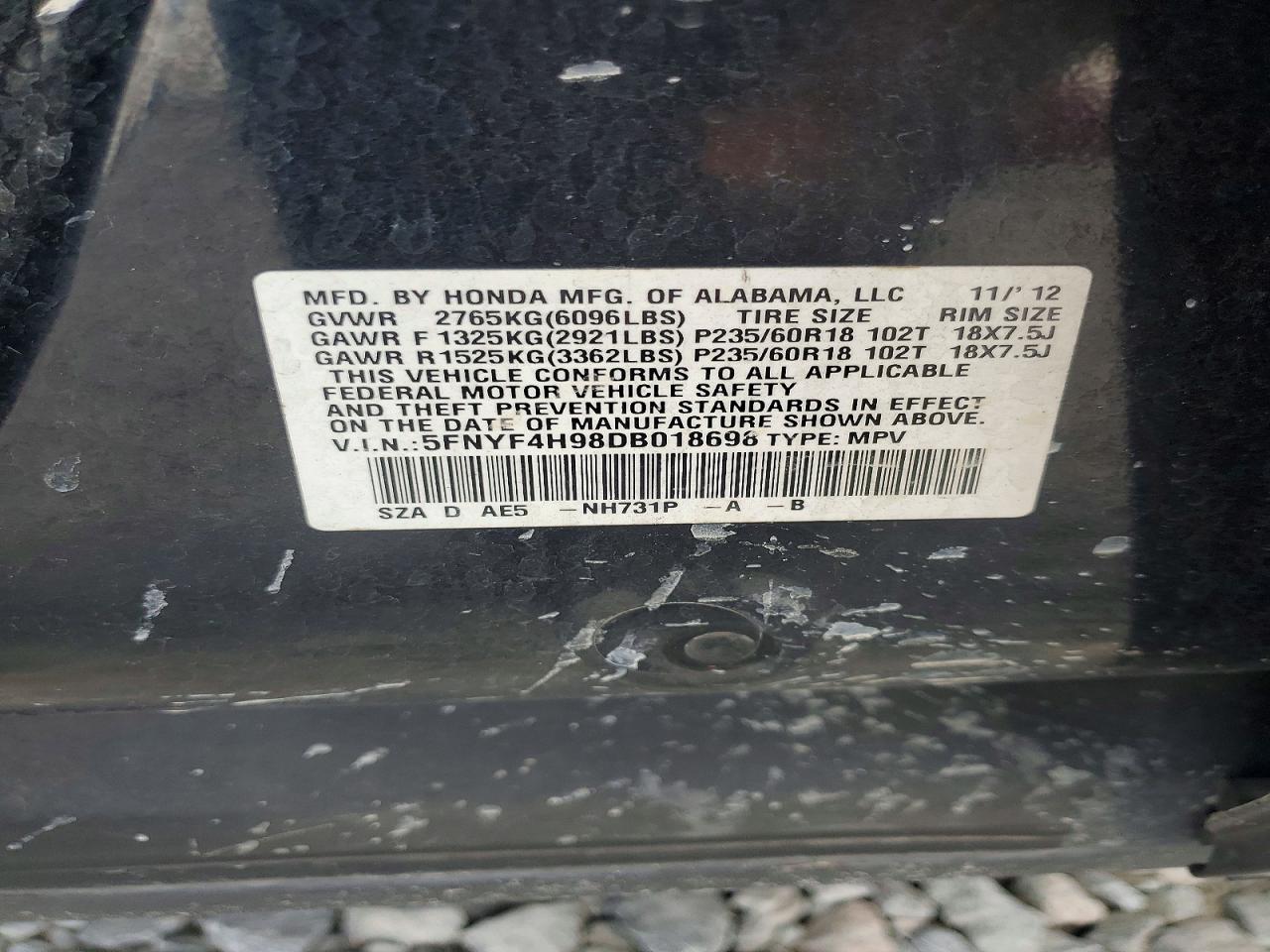 2013 HONDA PILOT
