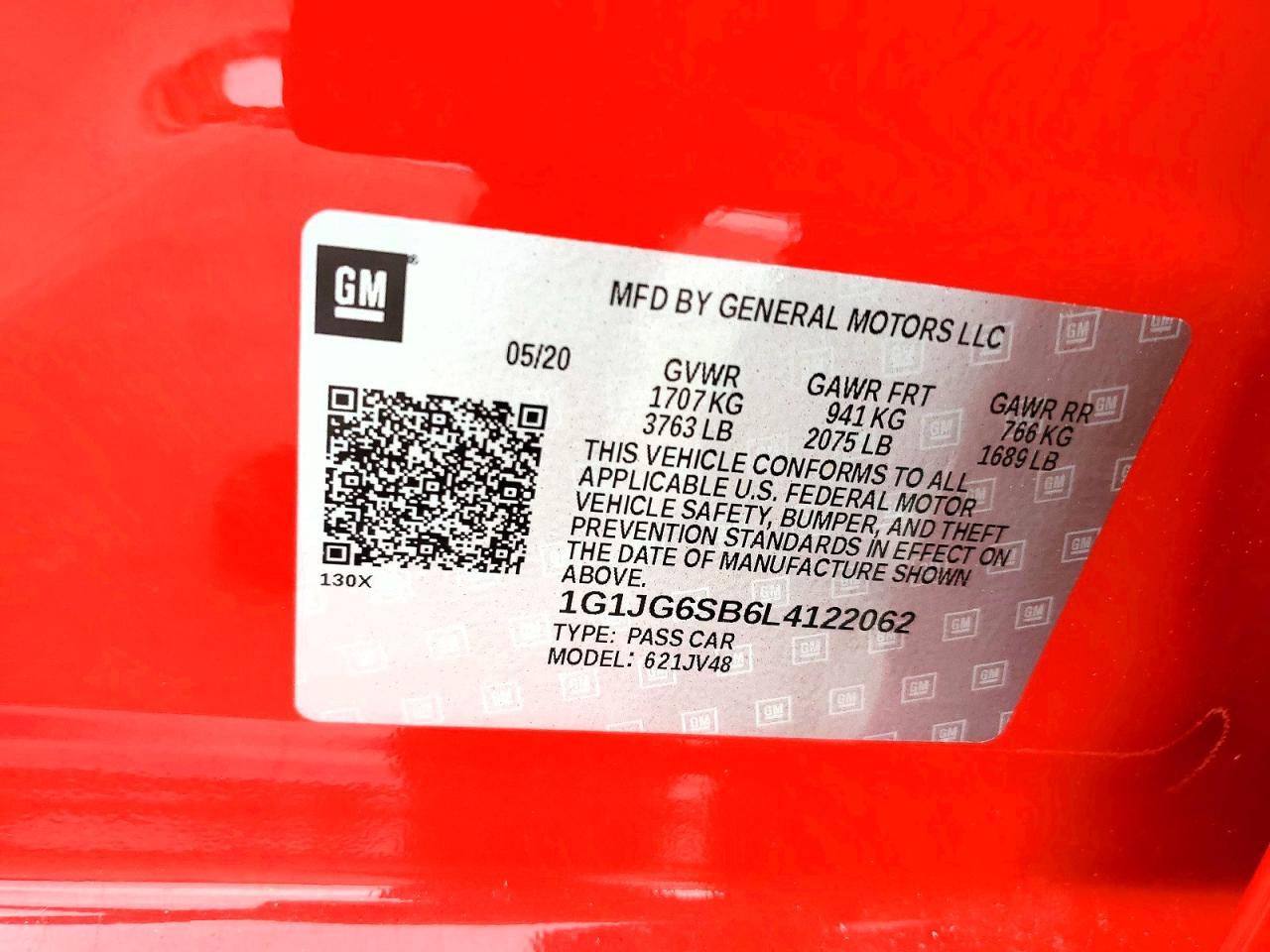 2020 CHEVROLET SONIC