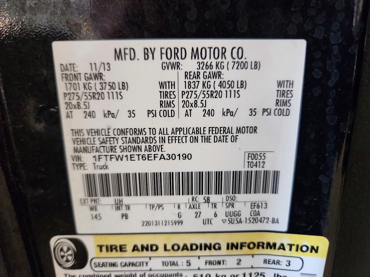 2014 FORD F150