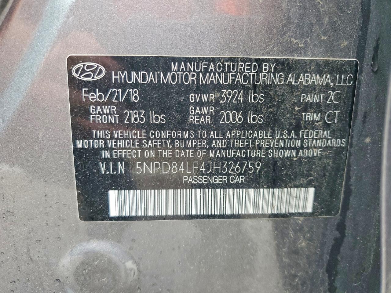 2018 HYUNDAI ELANTRA