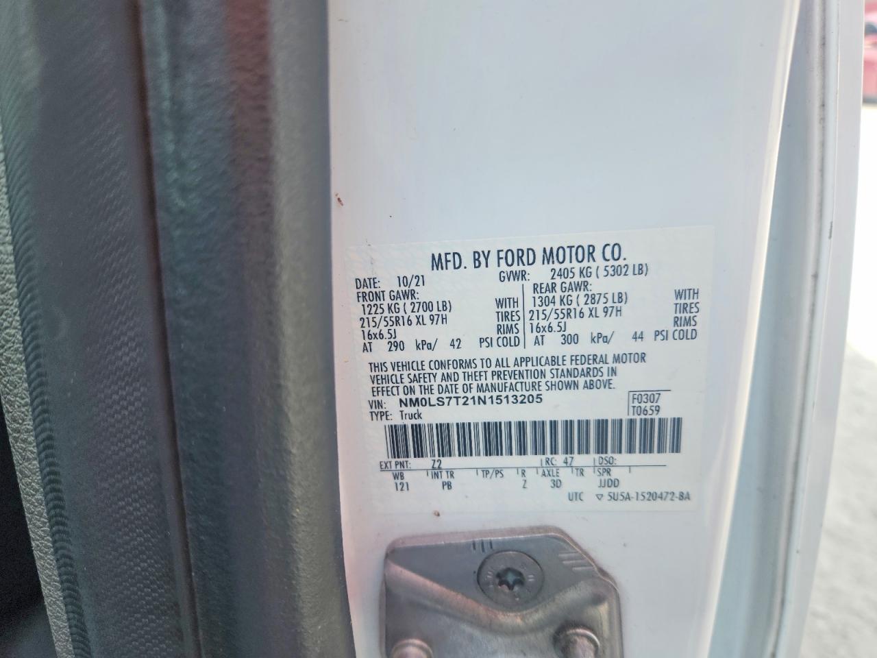 2022 FORD TRANSIT
