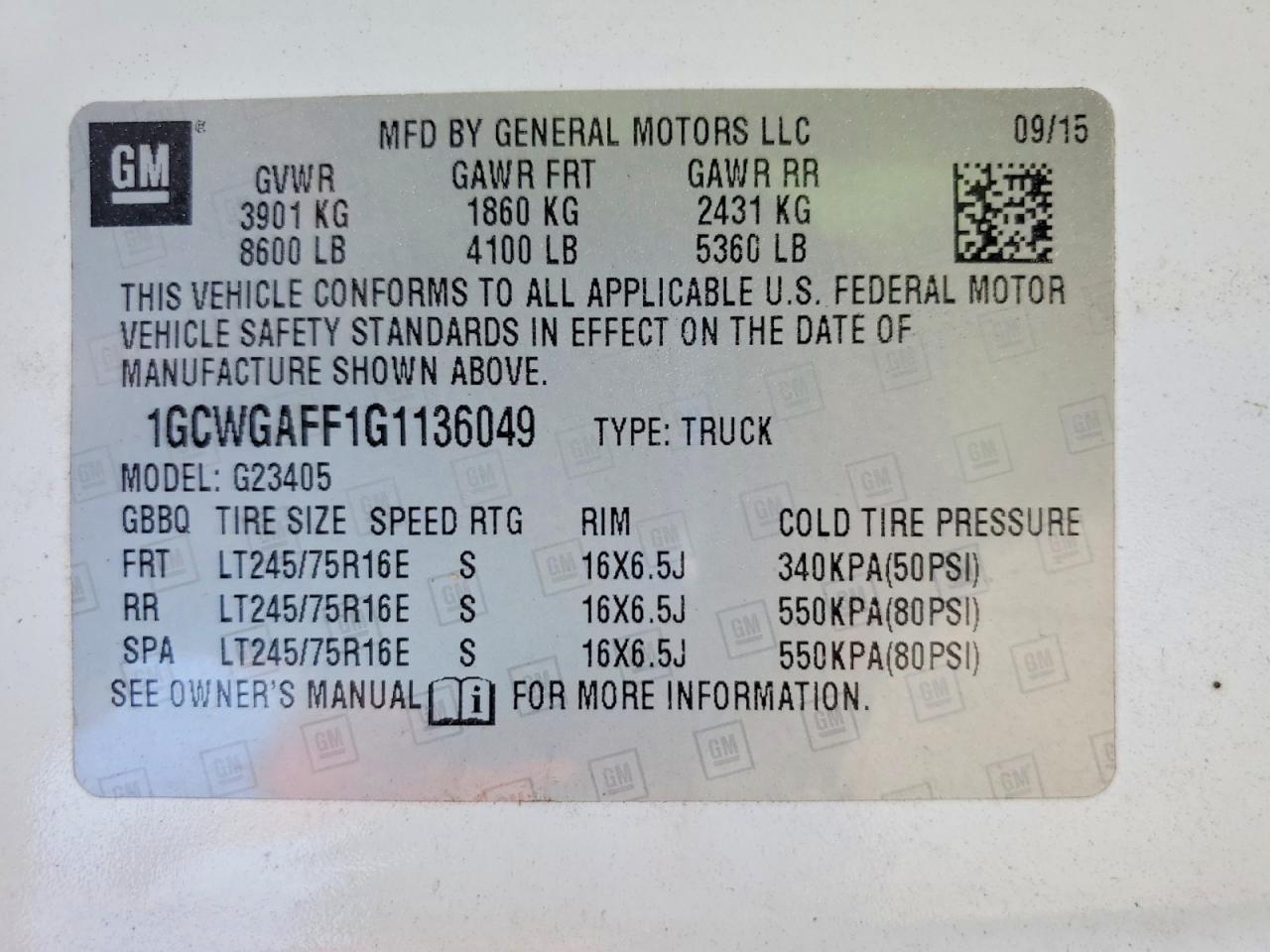 2016 CHEVROLET EXPRESS
