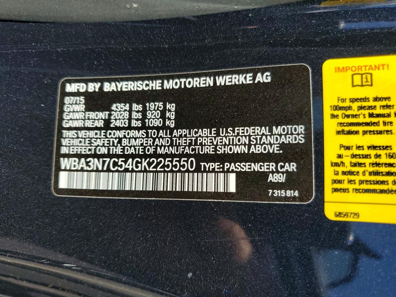 2016 BMW 4 SERIES