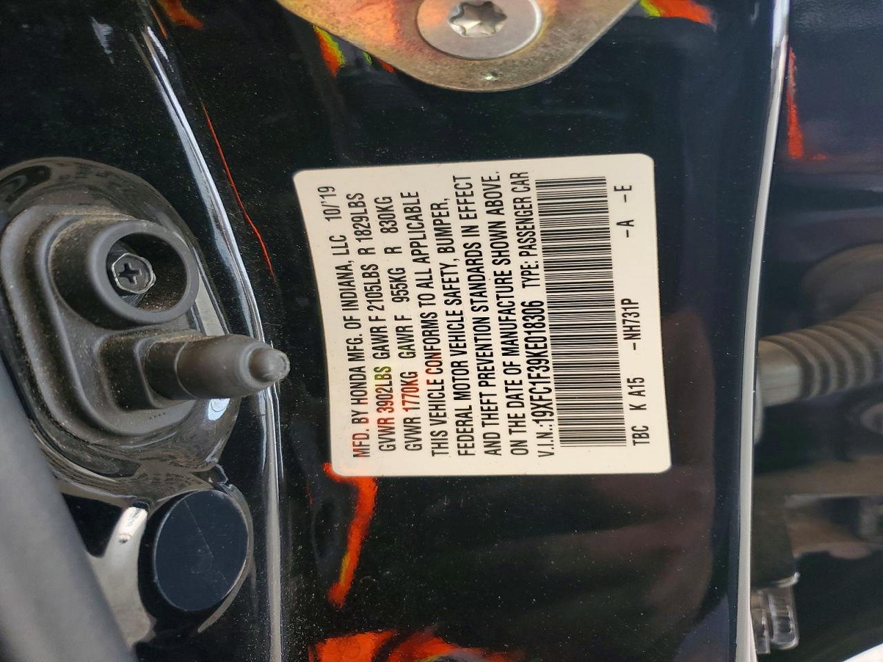 2019 HONDA CIVIC