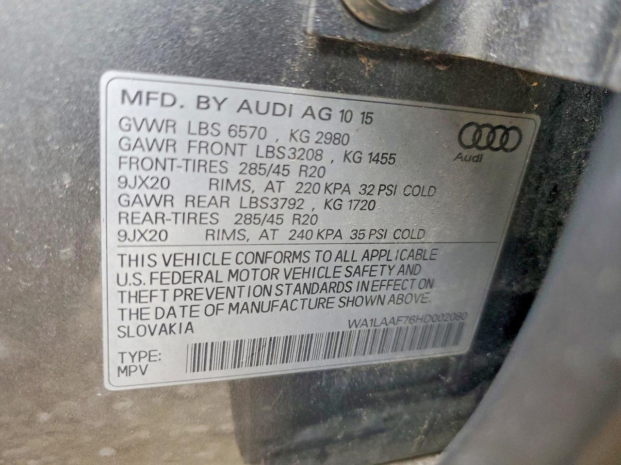 2017 AUDI Q7
