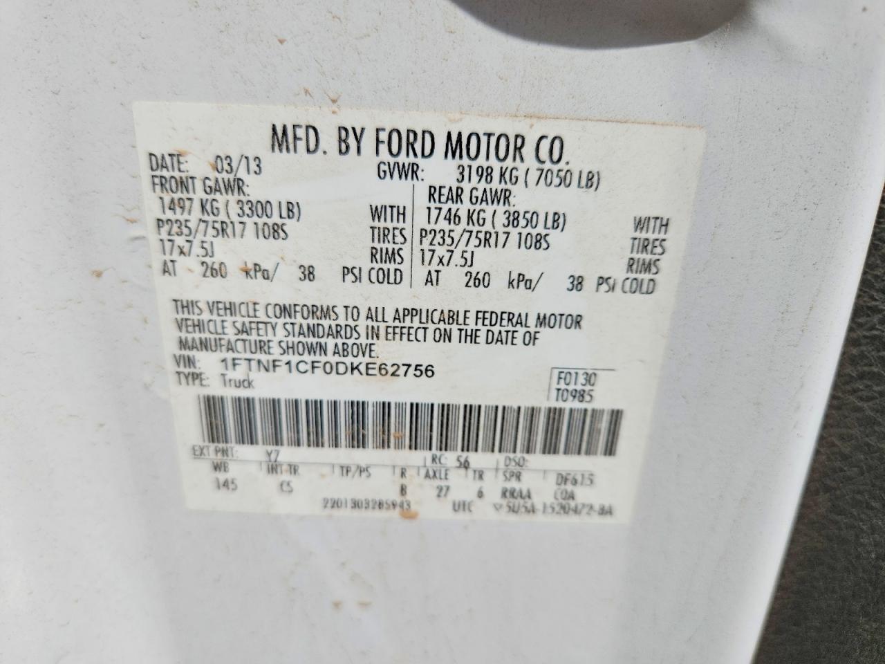 2013 FORD F150