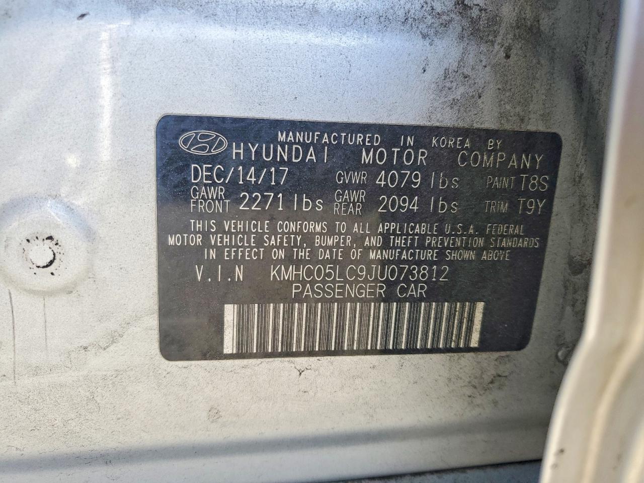 2018 HYUNDAI IONIQ