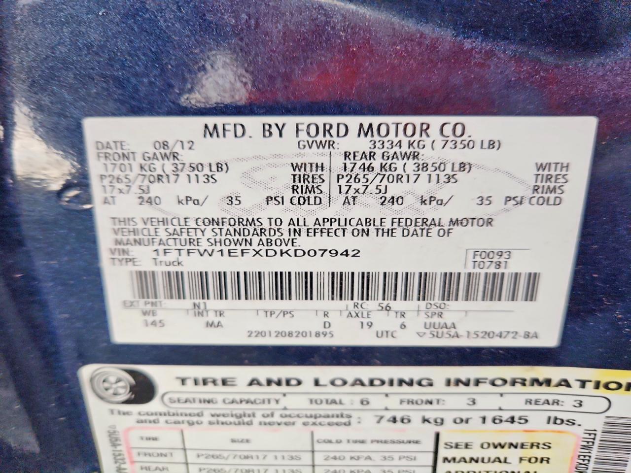 2013 FORD F150