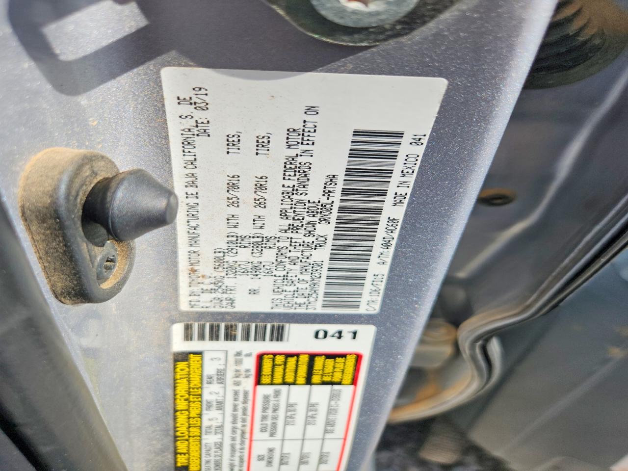 2019 TOYOTA TACOMA