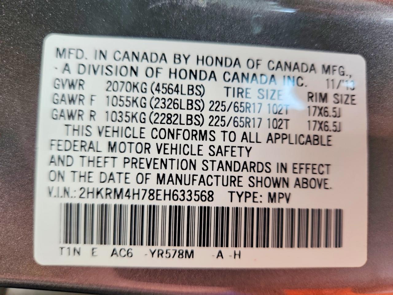 2014 HONDA CRV