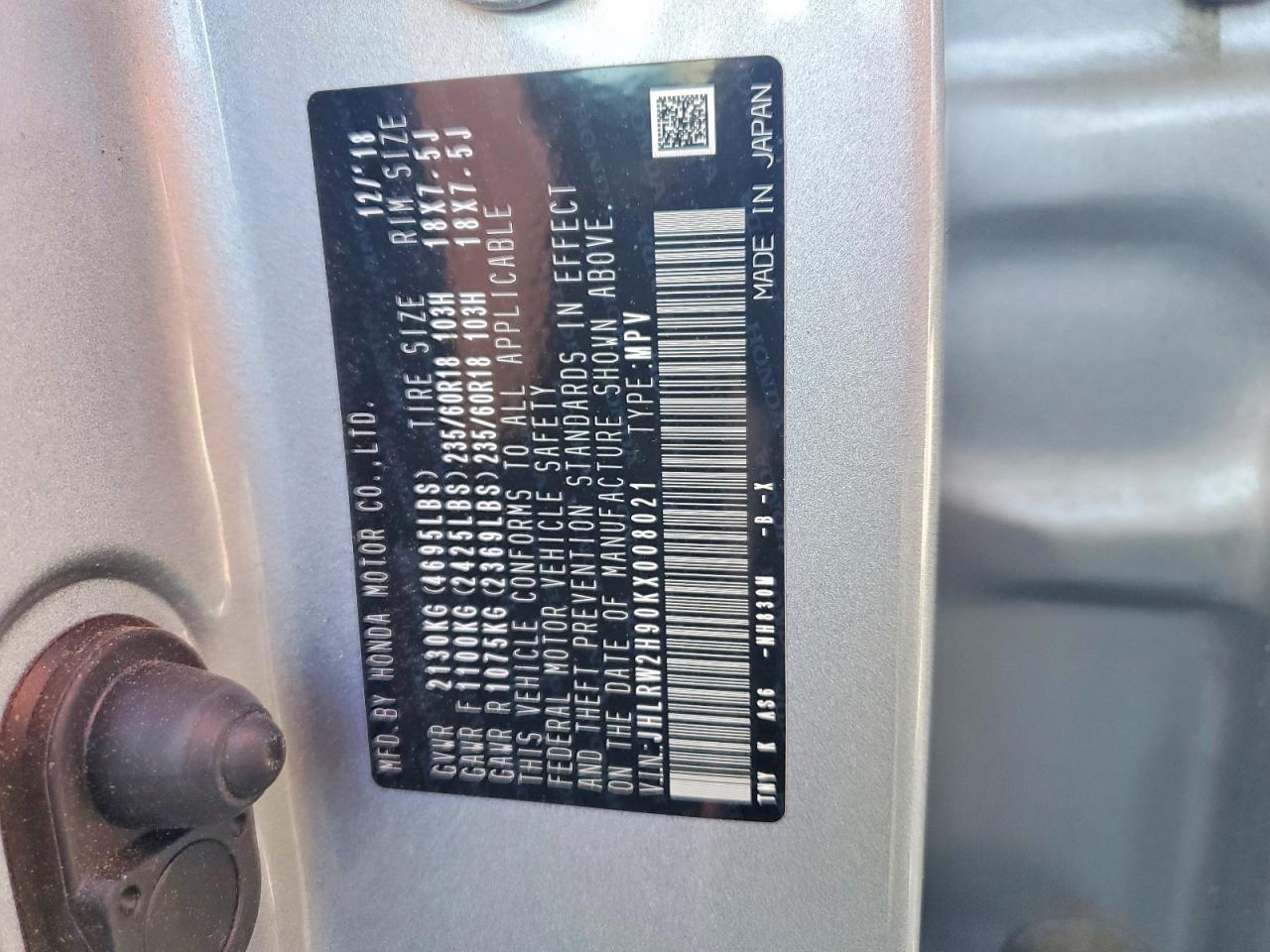 2019 HONDA CRV