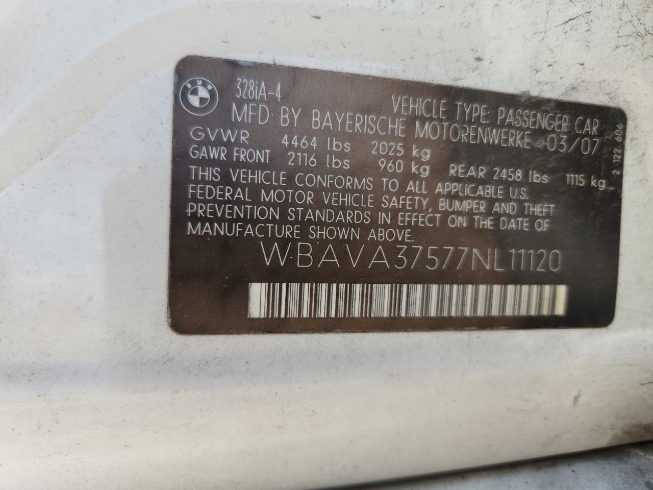 2007 BMW 3 SERIES