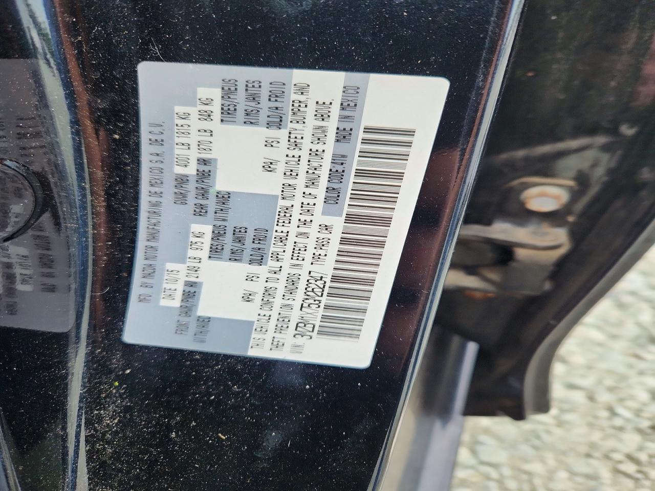 2016 MAZDA 3
