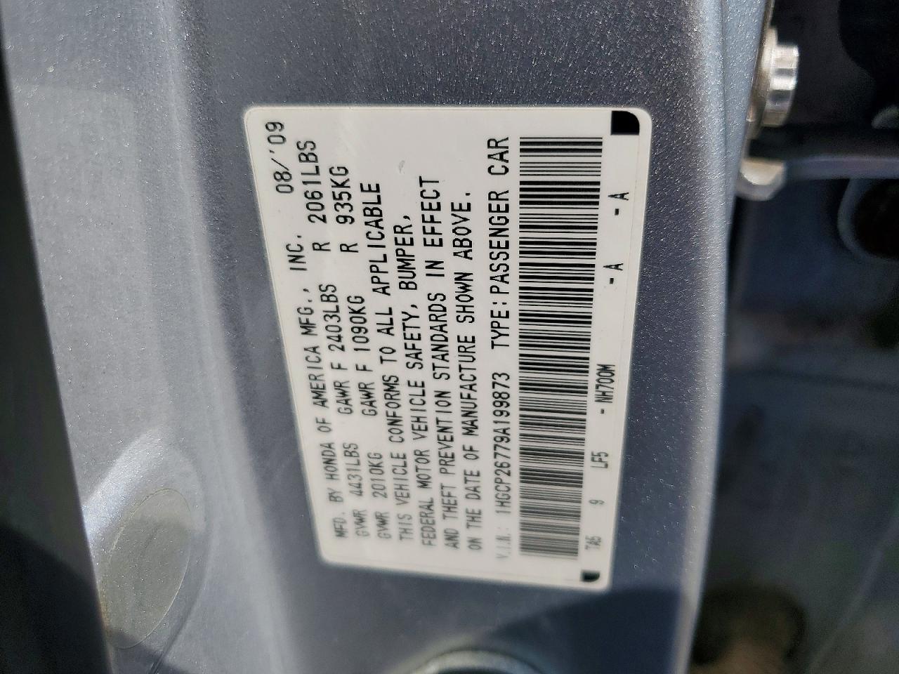 2009 HONDA ACCORD