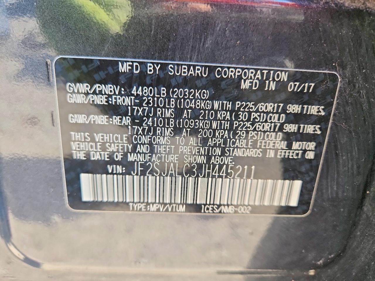2018 SUBARU FORESTER