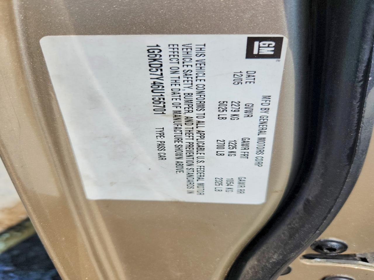2006 CADILLAC DTS