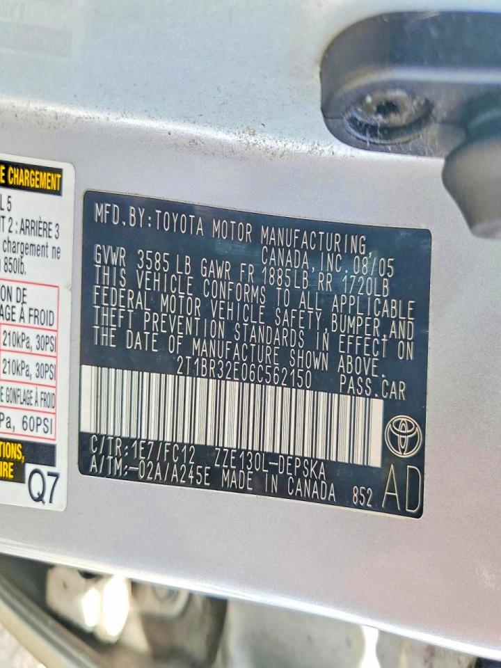 2006 TOYOTA COROLLA