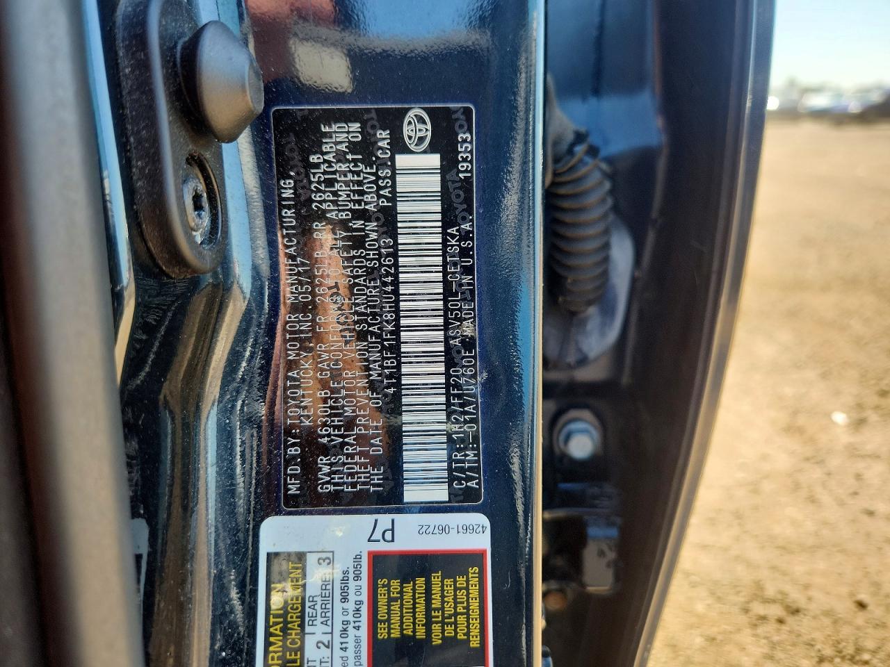 2017 TOYOTA CAMRY