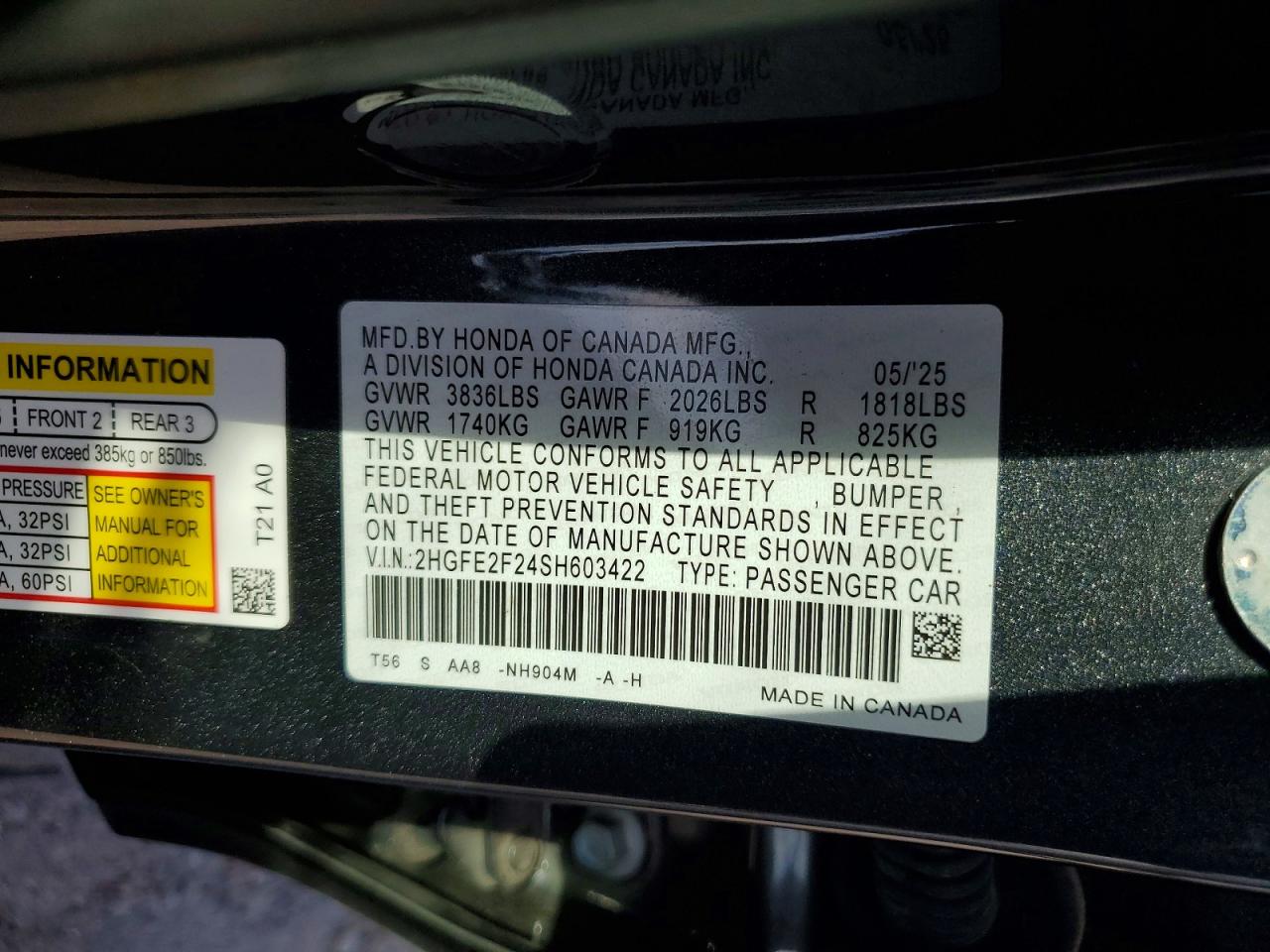 2025 HONDA CIVIC