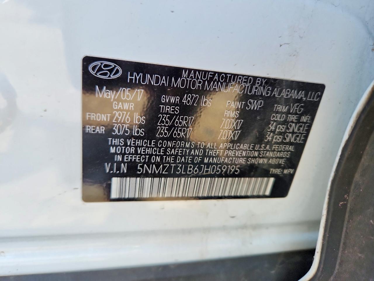 2018 HYUNDAI SANTA FE