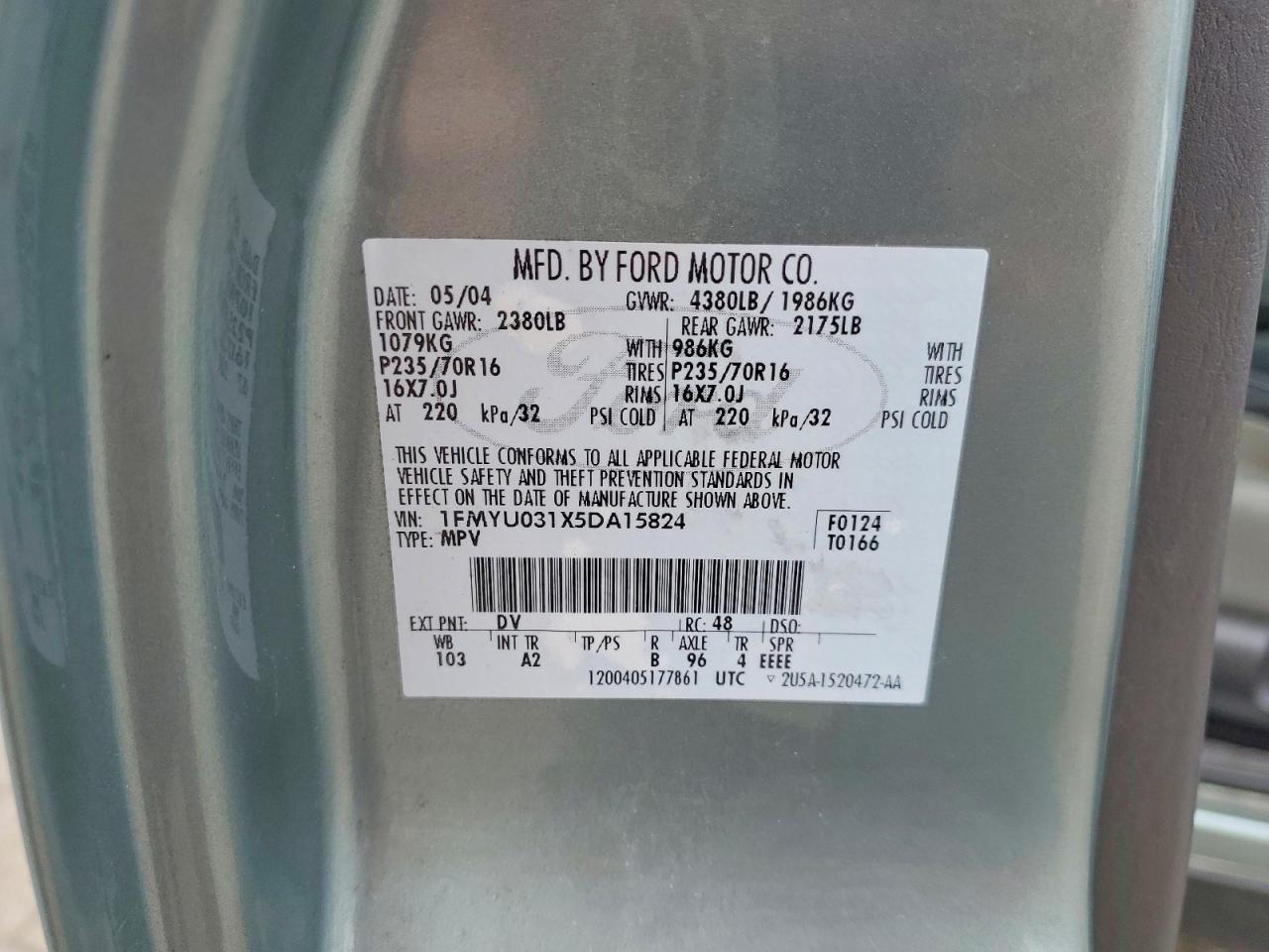 2005 FORD ESCAPE