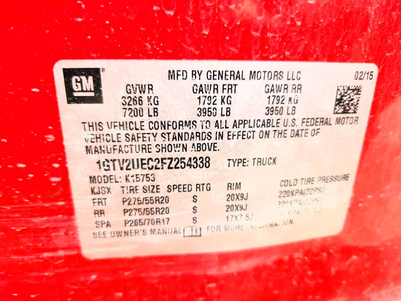 2015 GMC SIERRA