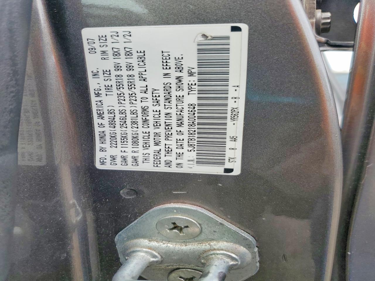2008 ACURA RDX