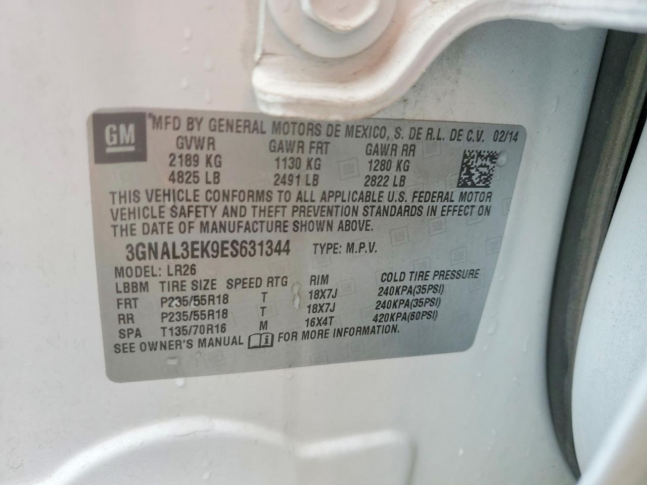 2014 CHEVROLET CAPTIVA