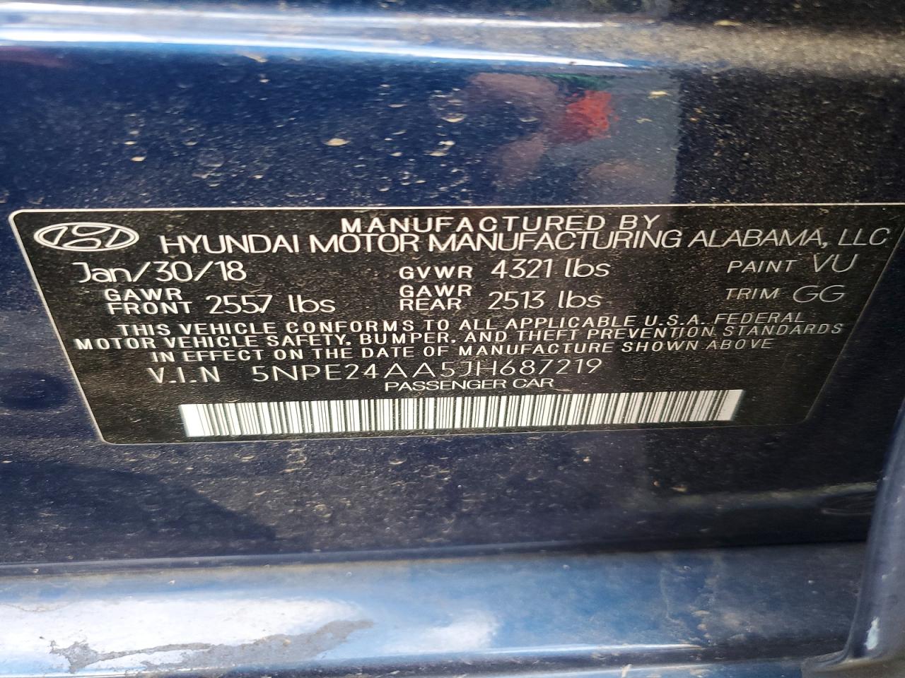 2018 HYUNDAI SONATA