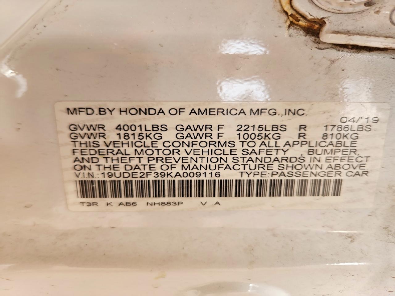 2019 ACURA ILX