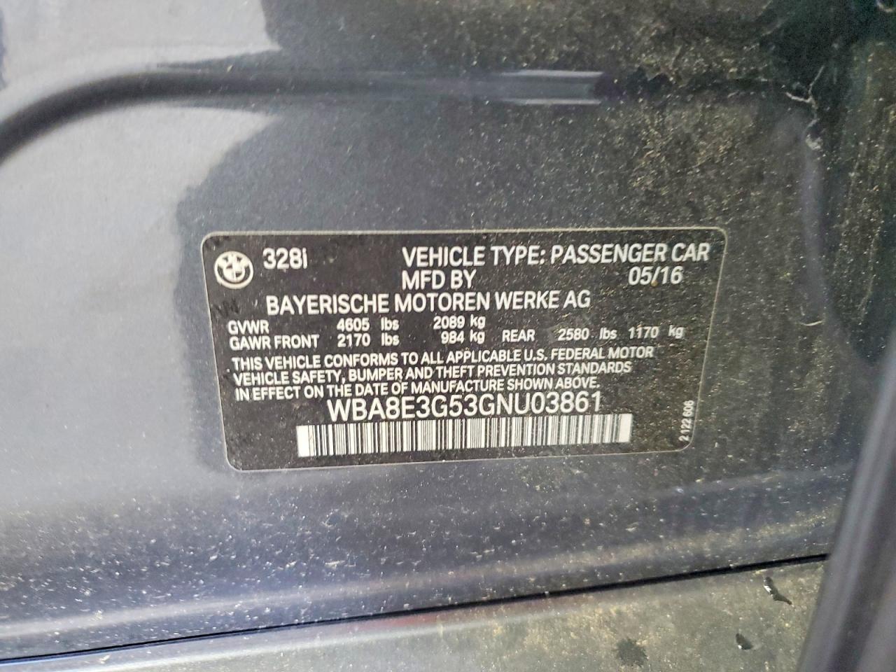 2016 BMW 3 SERIES
