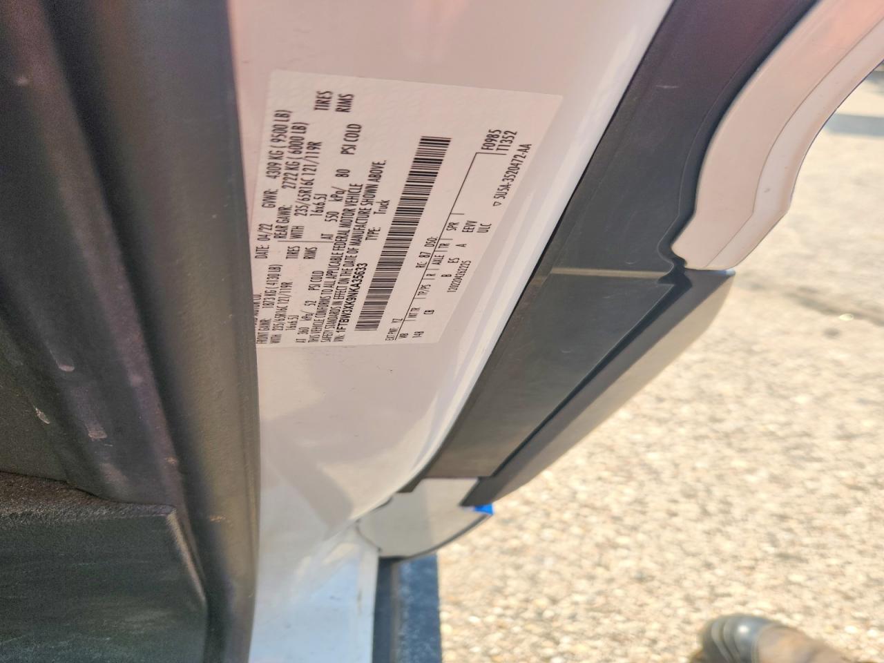 2022 FORD TRANSIT
