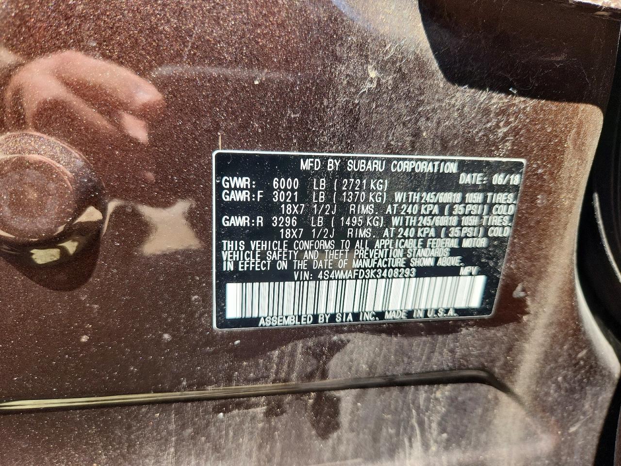 2019 SUBARU ASCENT